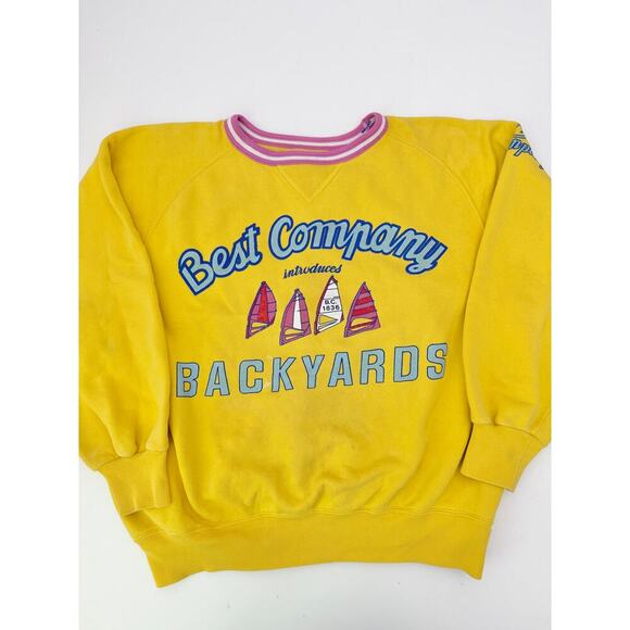 Vintage best company backyards yellow crewneck - size large - Picture 2 of 6